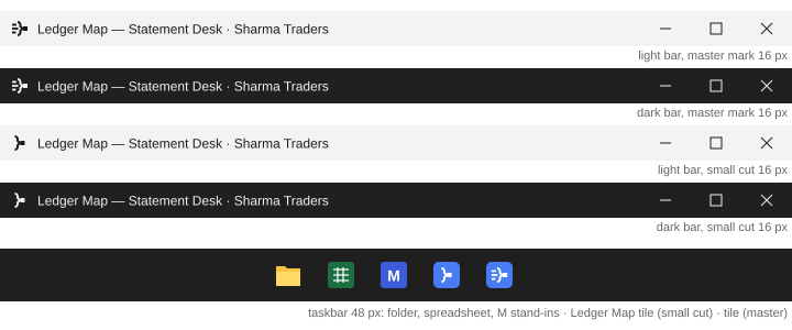 Brace in title bars and taskbar